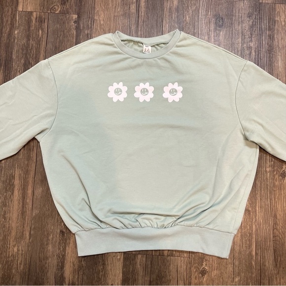 Girls Mint Sweatshirt Top Pull On Size 10/12 - Picture 8 of 10